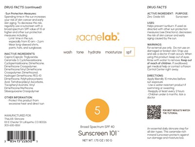 Product Label (Acne Lab 226)